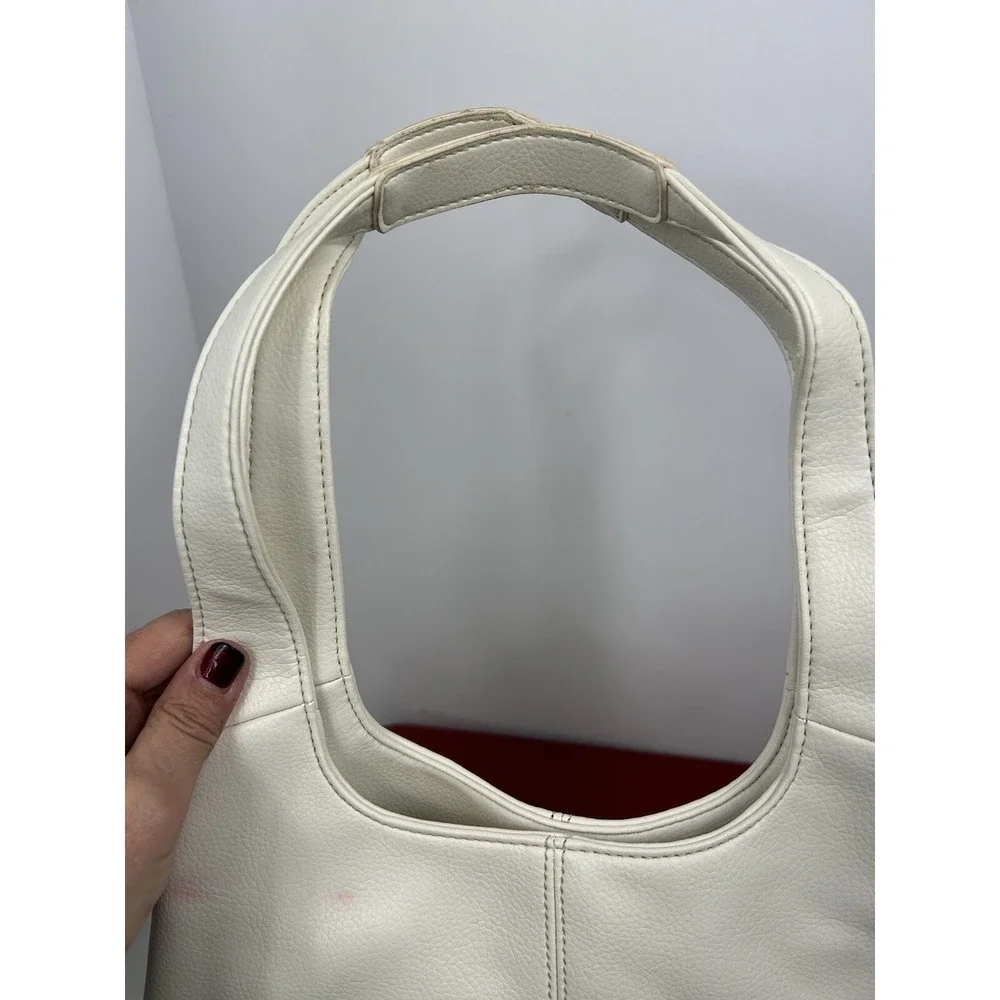 Vintage Cream Leather Croft And Barrow Double Strap‎ Purse Handbag With Extras